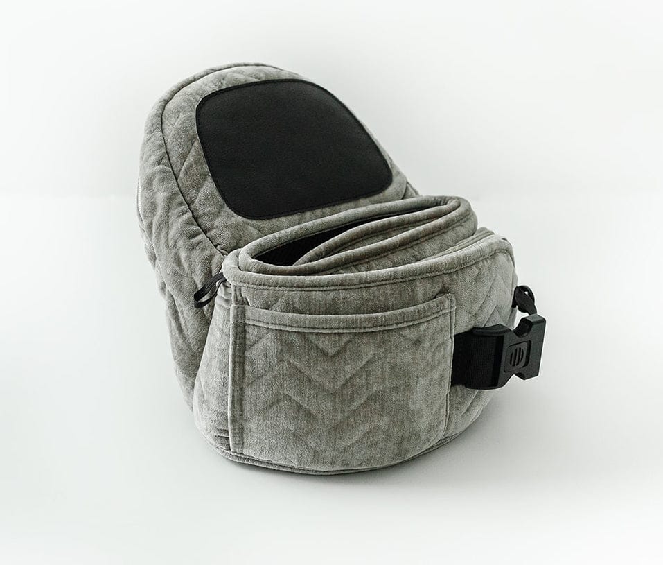 Tushbaby Hip Seat Carrier, Velvet - Silver - TB-VELVET-SILVE