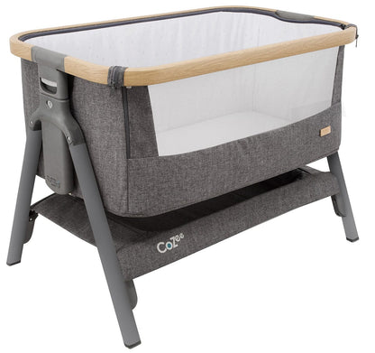 Tutti Bambini CoZee Bedside Crib - Oak / Charcoal - 211205-3590-USA