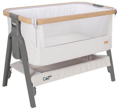 Tutti Bambini CoZee Bedside Crib - Oak / Sterling Silver - 211205-3596-USA