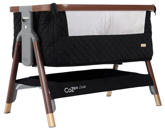 Tutti Bambini CoZee Luxe Bedside Crib - Walnut / Black