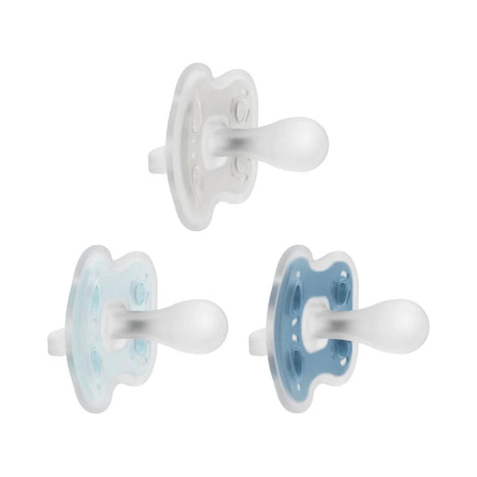 Dr. Brown's Advantage One-Piece Pacifiers, Stage 1 - Blue, 3-Pack - PA13203-P4