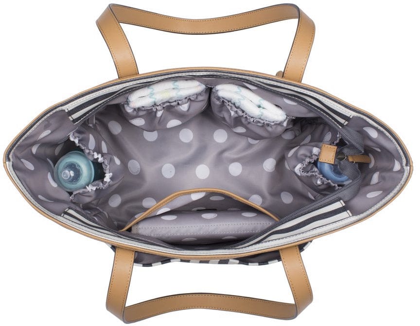 TWELVElittle Everyday Tote Diaper Bag - Grey Stripe - BG333SP