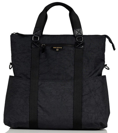 TWELVElittle Unisex Courage 3-in-1 Foldover Tote Diaper Bag - Black - BG105BL