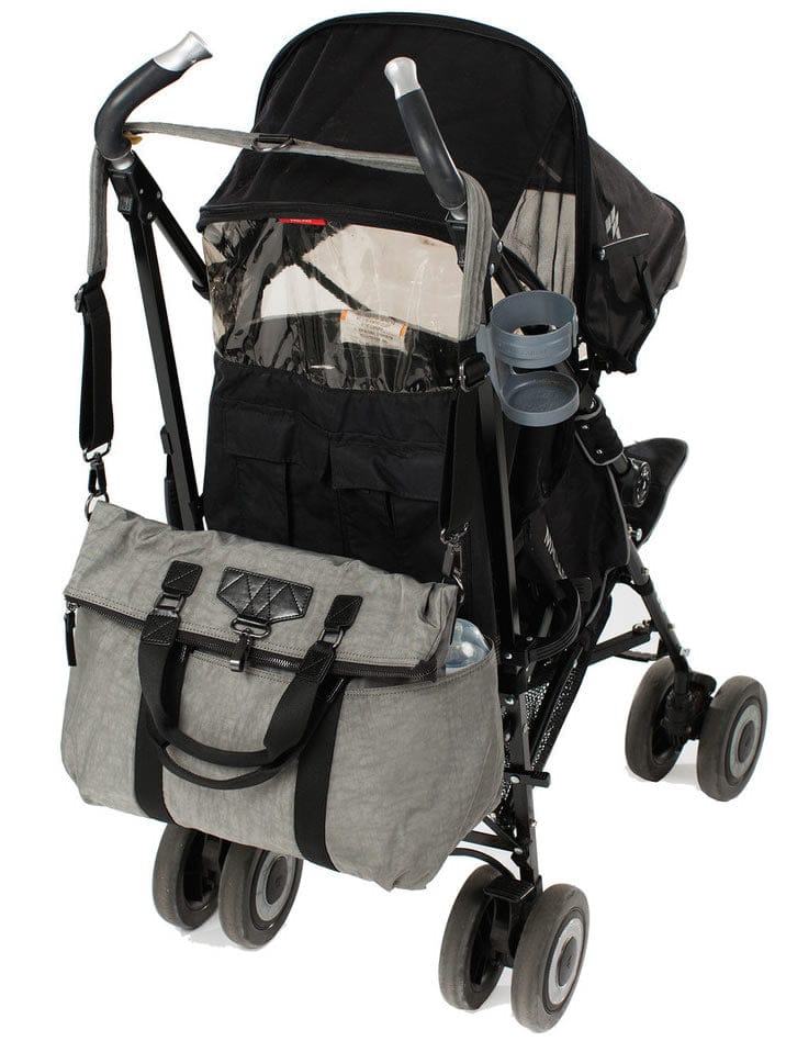 TWELVElittle Unisex Courage 3-in-1 Foldover Tote Diaper Bag - Black - BG105BL