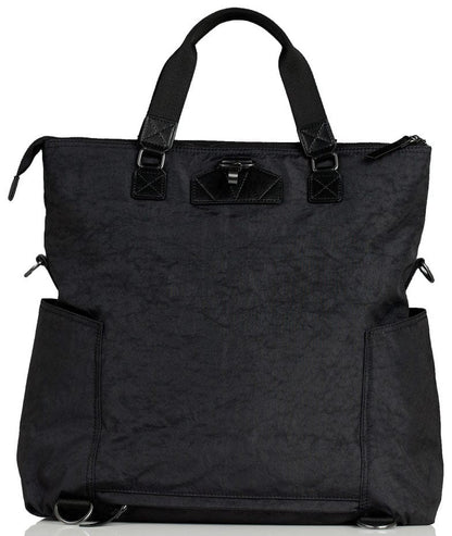 TWELVElittle Unisex Courage 3-in-1 Foldover Tote Diaper Bag - Black - BG105BL