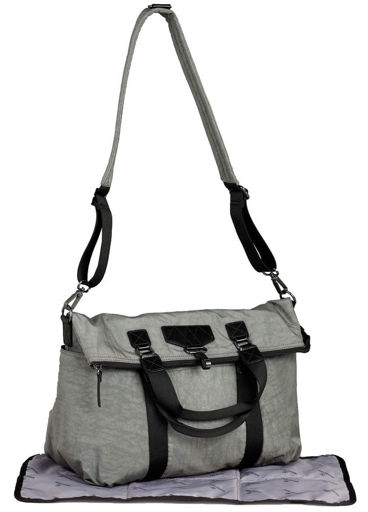 TWELVElittle Unisex Courage 3-in-1 Foldover Tote Diaper Bag - Grey - BG105GR
