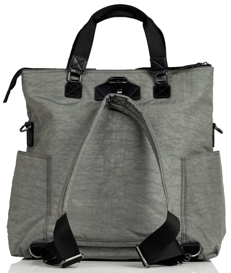 TWELVElittle Unisex Courage 3-in-1 Foldover Tote Diaper Bag - Grey - BG105GR