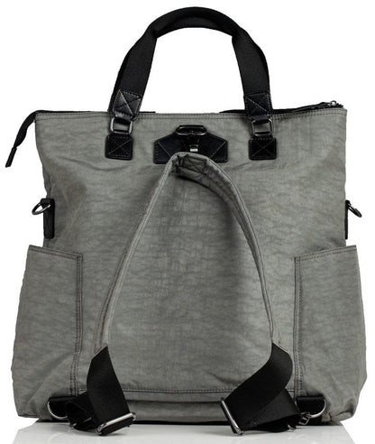 TWELVElittle Unisex Courage 3-in-1 Foldover Tote Diaper Bag - Grey - BG105GR