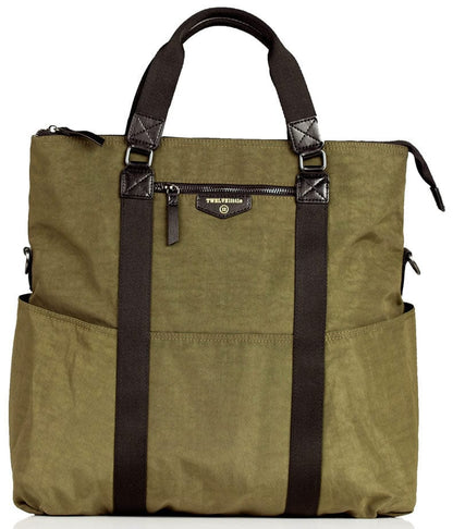 TWELVElittle Unisex Courage 3-in-1 Foldover Tote Diaper Bag - Olive - BG105OL