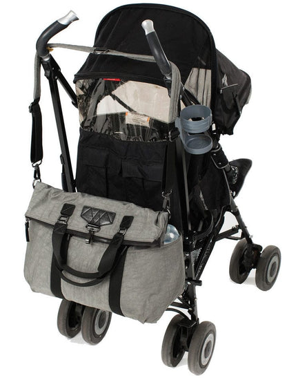 TWELVElittle Unisex Courage 3-in-1 Foldover Tote Diaper Bag - Olive - BG105OL