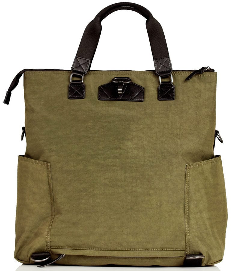 TWELVElittle Unisex Courage 3-in-1 Foldover Tote Diaper Bag - Olive - BG105OL