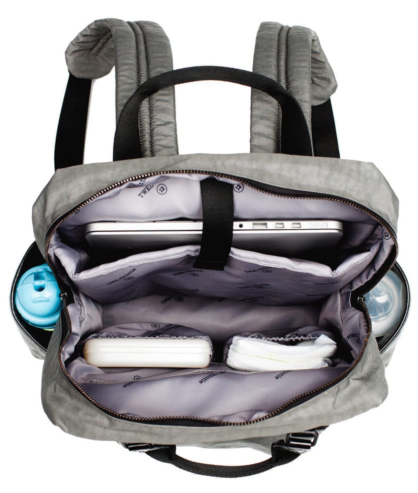 TWELVElittle Unisex Courage Backpack Diaper Bag - Black - BG115BL