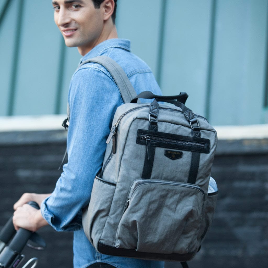 TWELVElittle Unisex Courage Backpack Diaper Bag  - Grey - BG115GR