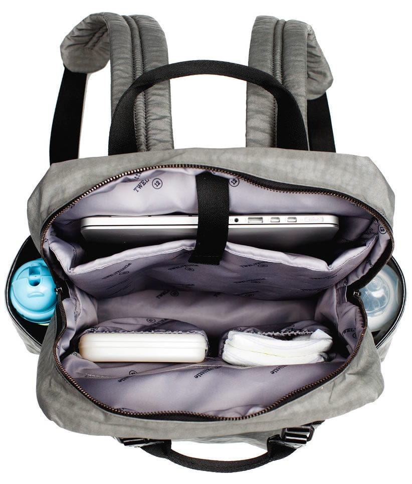 TWELVElittle Unisex Courage Backpack Diaper Bag  - Grey - BG115GR