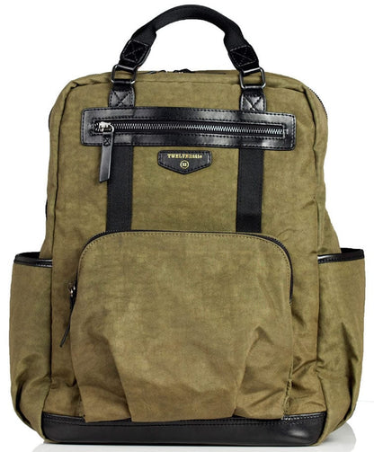 TWELVElittle Unisex Courage Backpack Diaper Bag  - Olive - BG115OL