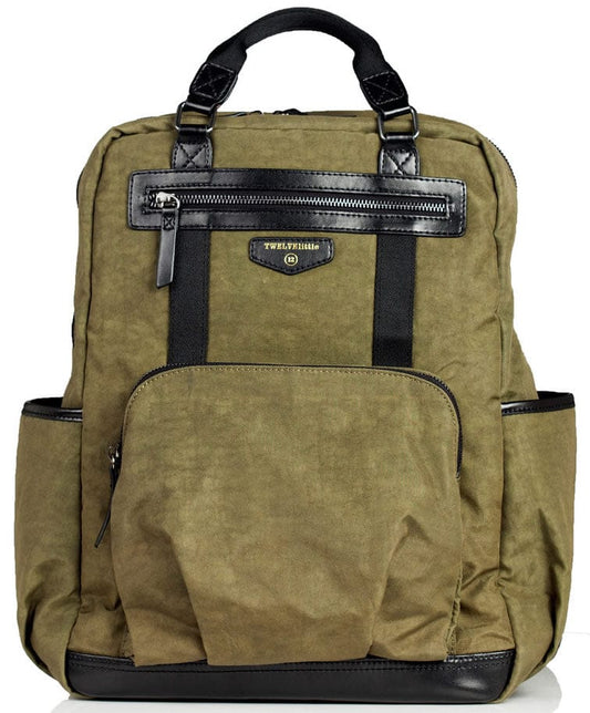 TWELVElittle Unisex Courage Backpack Diaper Bag  - Olive - BG115OL