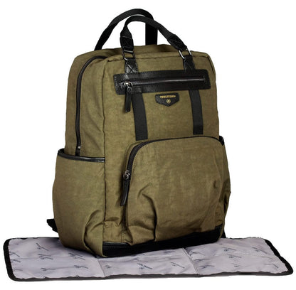 TWELVElittle Unisex Courage Backpack Diaper Bag  - Olive - BG115OL
