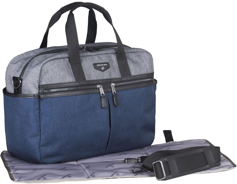 TWELVElittle Unisex Courage Satchel - Grey/Navy - BG112GN