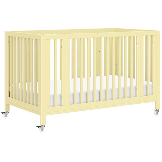 Babyletto Rolli 9-in-1 Convertible All-Stages Crib with Bassinet & Toddler Bed Conversion Kits - Pale Yellow - M30880PY