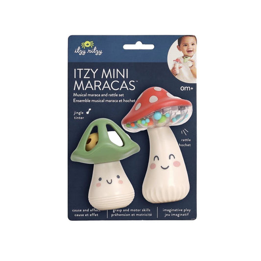 Itzy Ritzy Itzy Mini Maracas Musical Maraca and Rattle Set - Mushroom - MS8587
