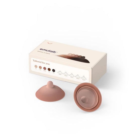 Emulait Nipples, 2 Pack - Nipple Shape 4 / Color Medium - AS-NPL-18-ME