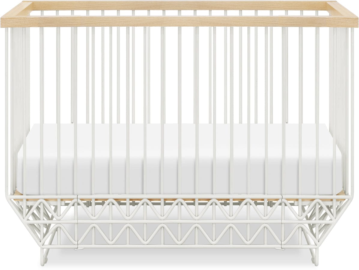 Ubabub Mod 2 in 1 Convertible Crib with Toddler Bed Conversion Kit - Warm White / Natural - US0330RWN