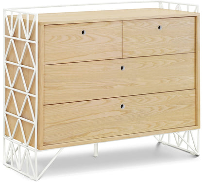 Ubabub Mod 4-Drawer Dresser - Warm White / Natural - UB0340RWN