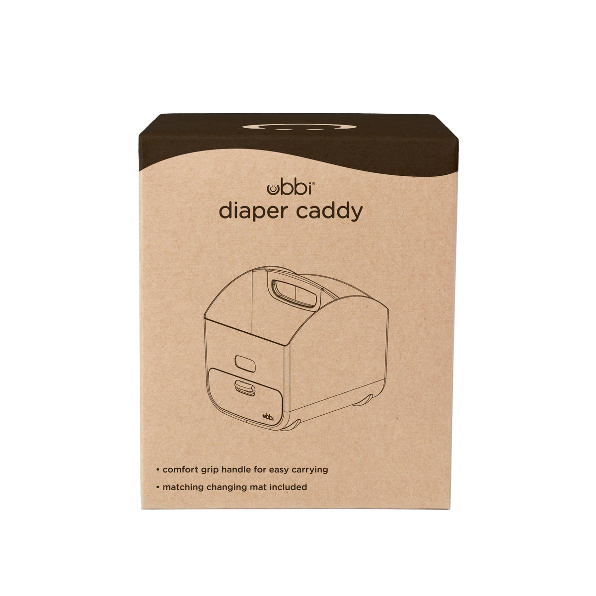 Ubbi Diaper Caddy & Changing Mat - Taupe