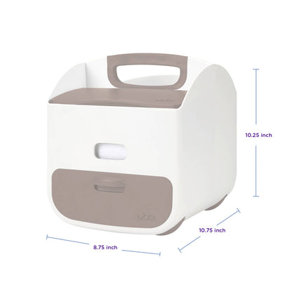 Ubbi Diaper Caddy & Changing Mat - Taupe