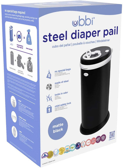 Ubbi Diaper Pail - Matte Black - 10039