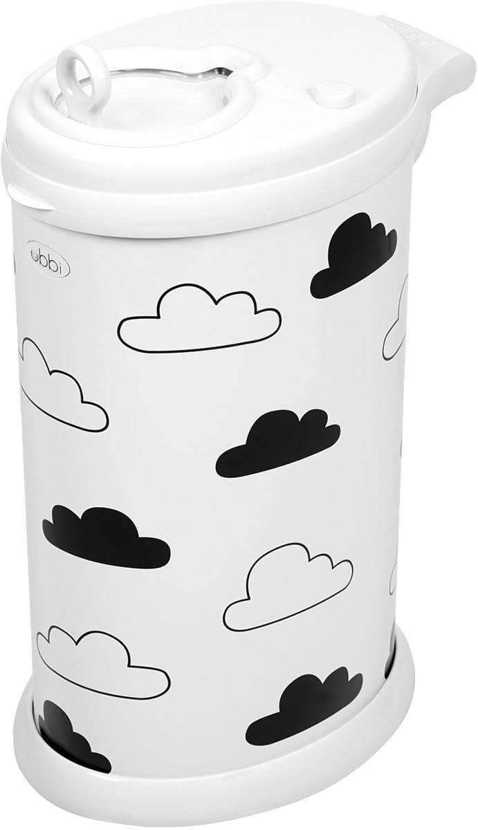 Ubbi Diaper Pail - White Clouds