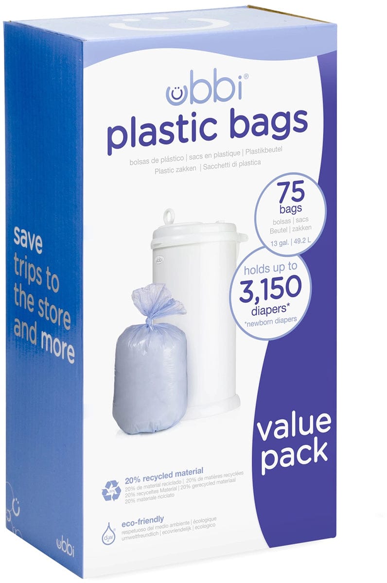 Ubbi Plastic Bags Value Pack (75 Count) - 10086