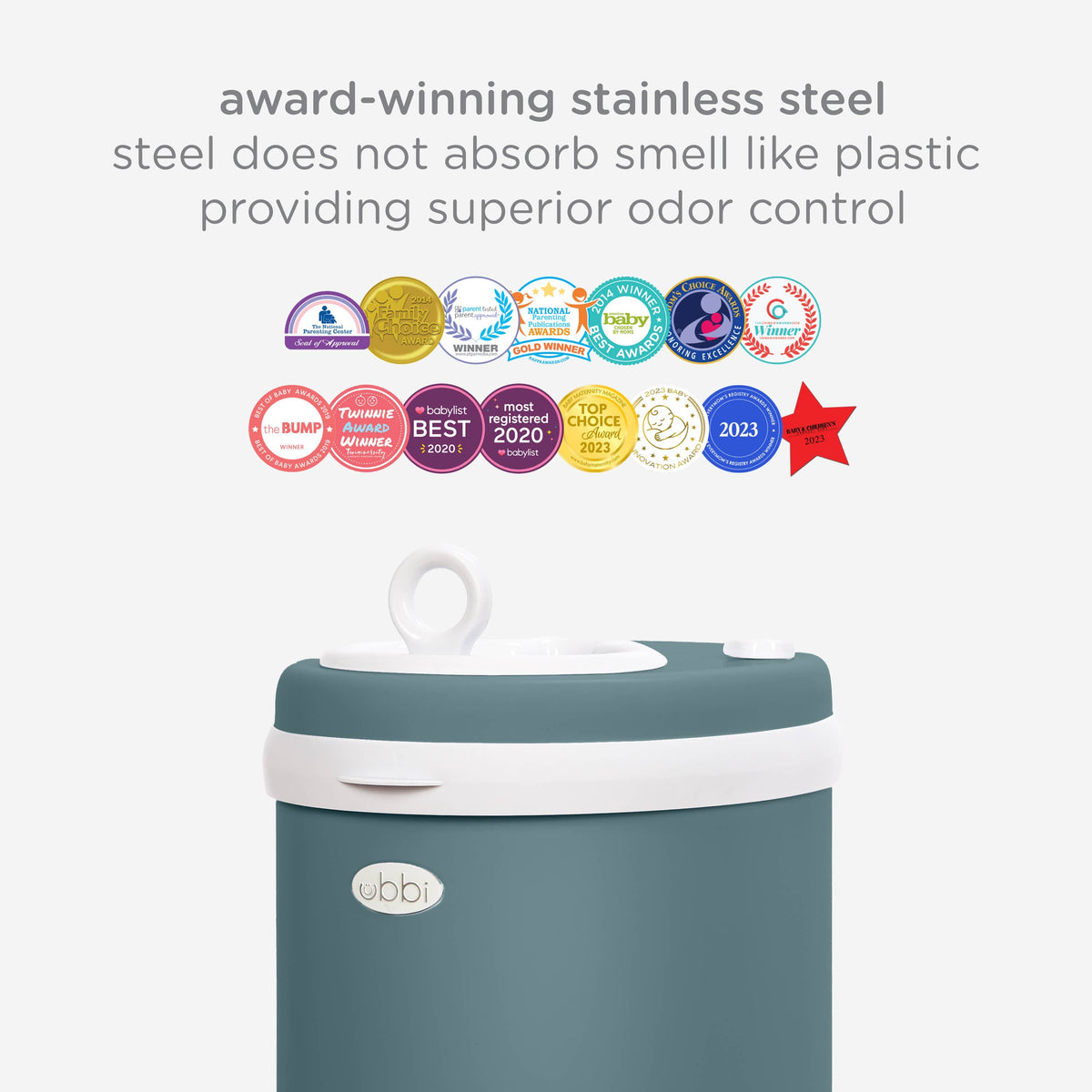 Ubbi Diaper Pail - Open Water