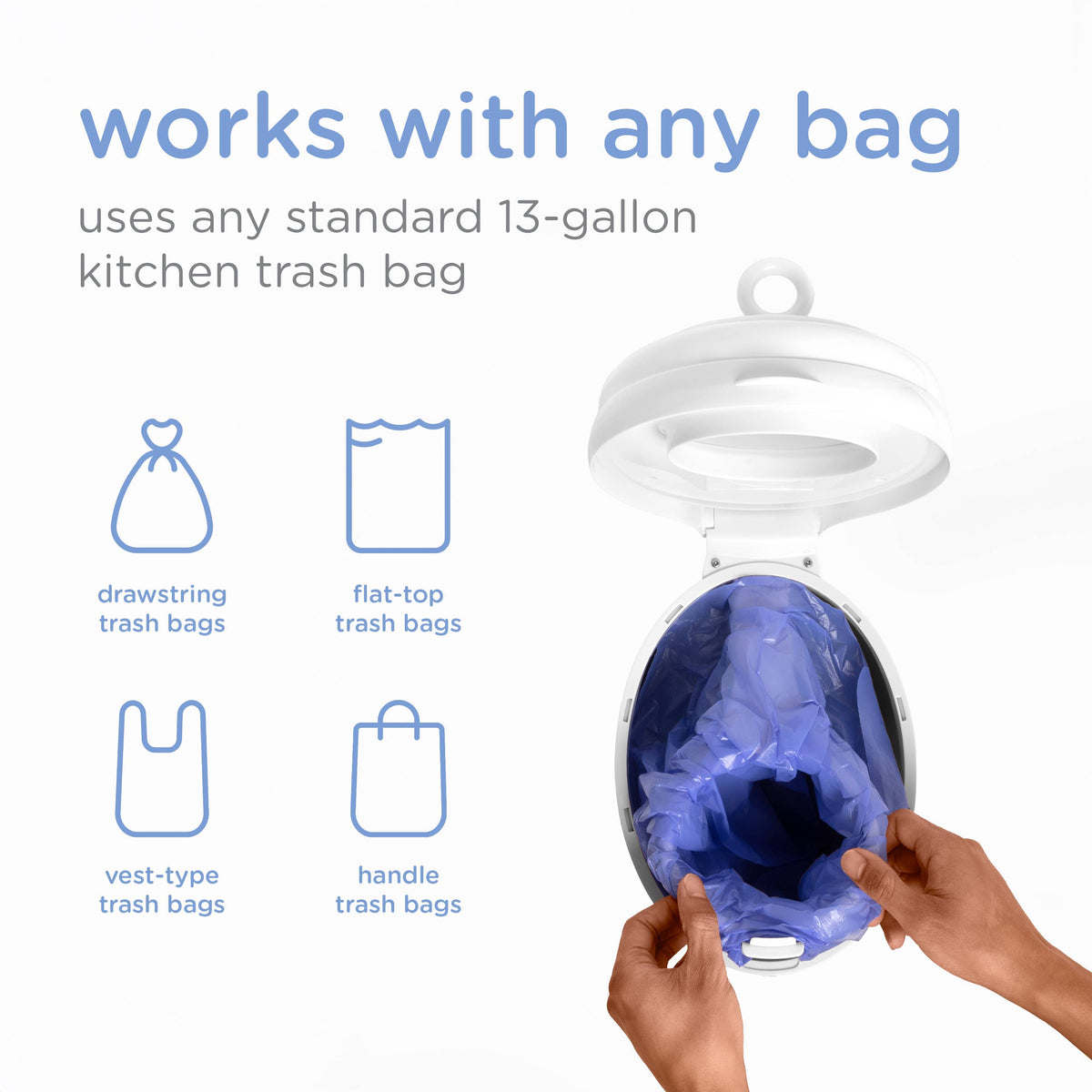 Ubbi Diaper Pail - Open Water