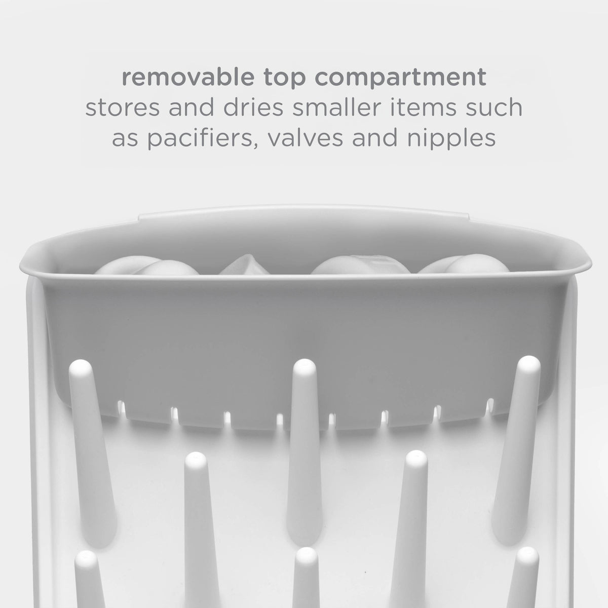 Ubbi Vertical Bottle Drying Rack - Gray
