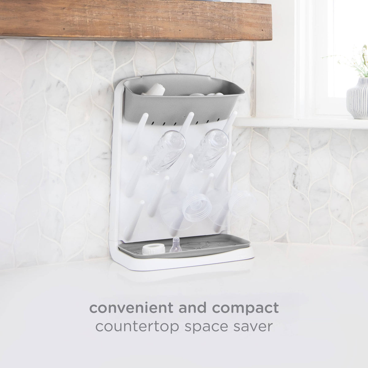 Ubbi Vertical Bottle Drying Rack - Gray