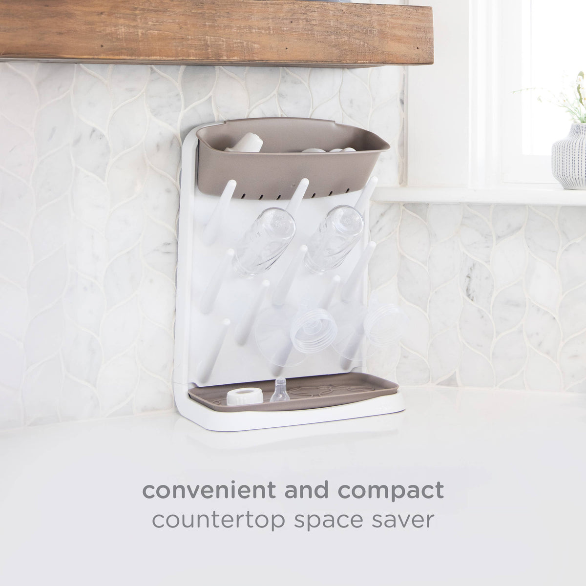 Ubbi Vertical Bottle Drying Rack - Taupe