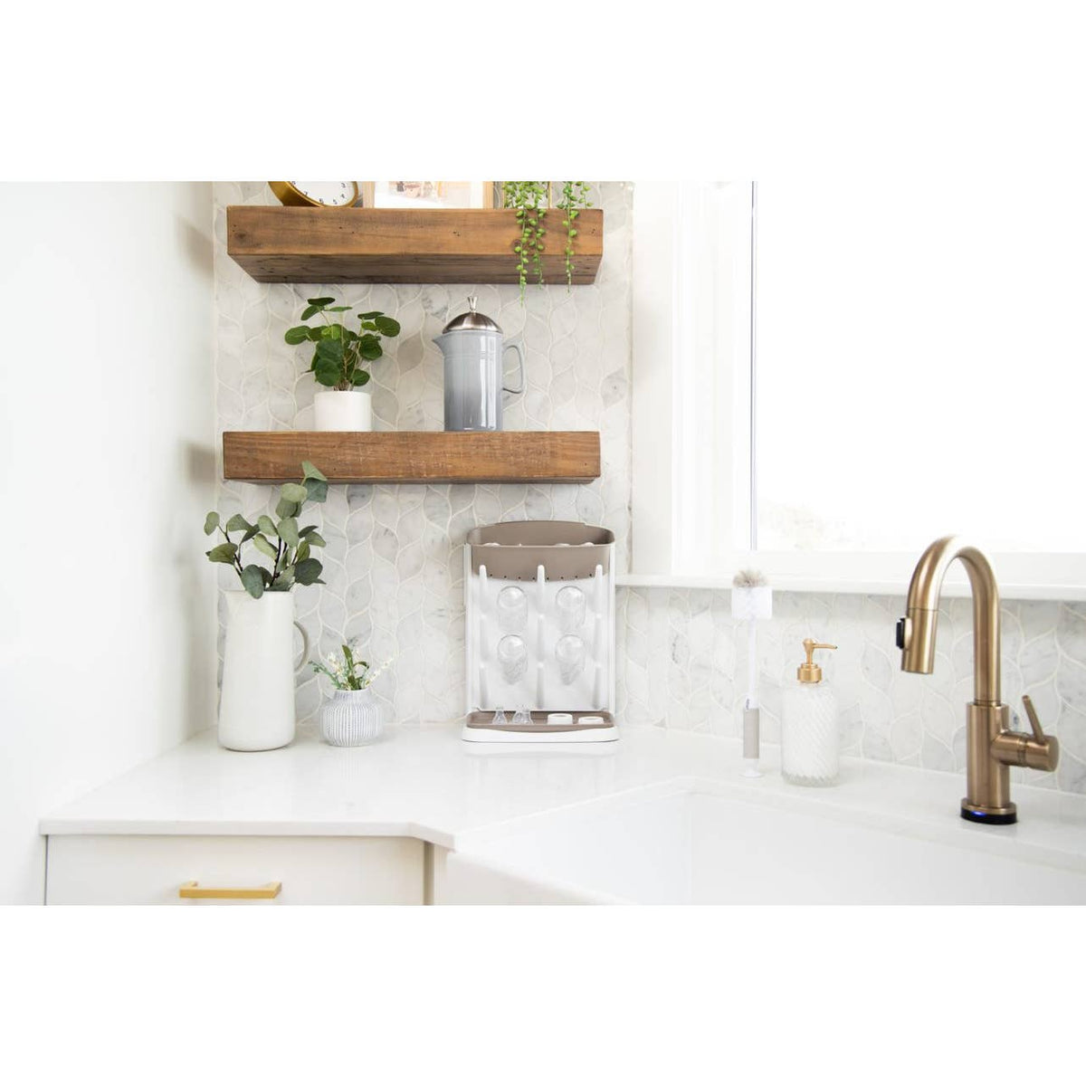 Ubbi Vertical Bottle Drying Rack - Taupe