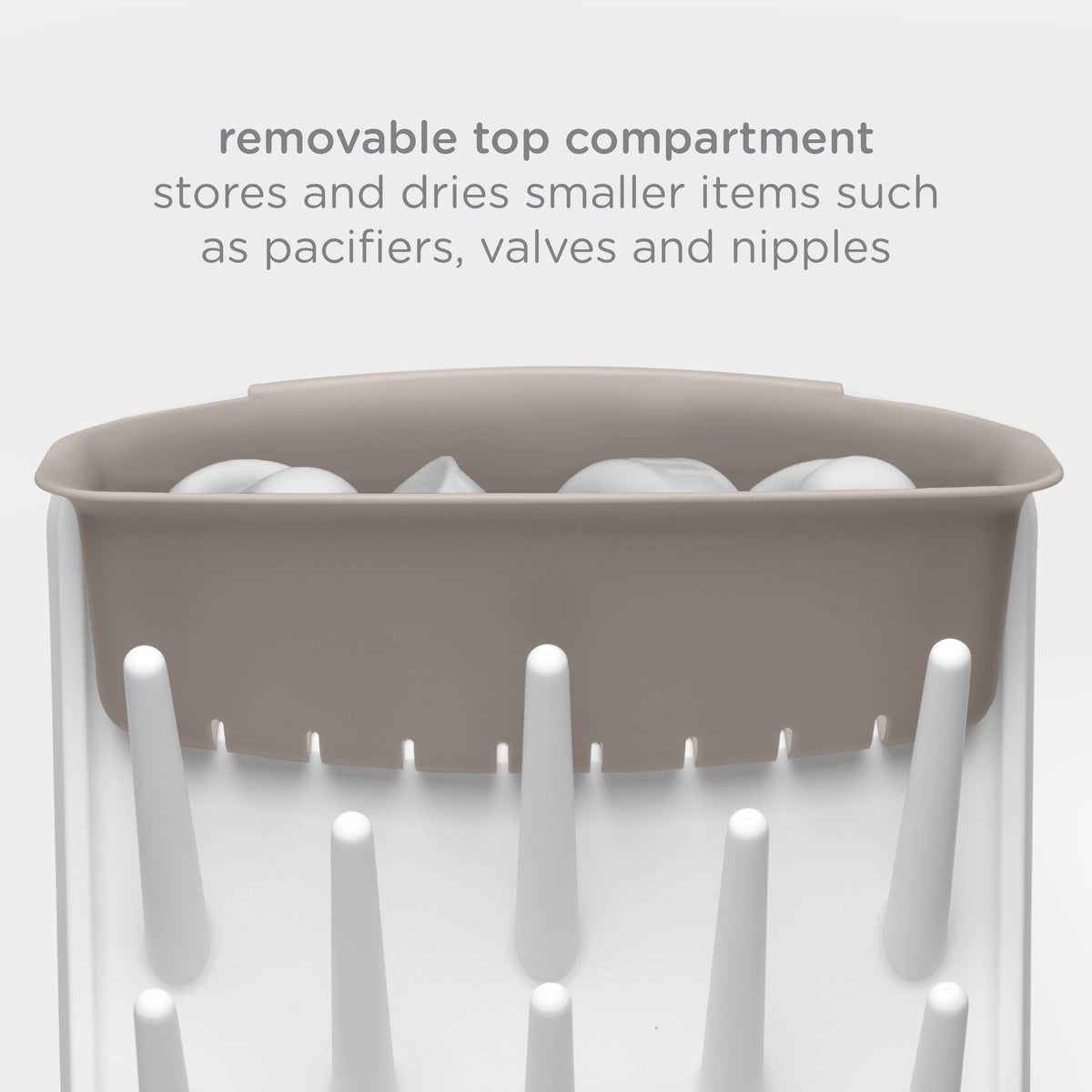 Ubbi Vertical Bottle Drying Rack - Taupe