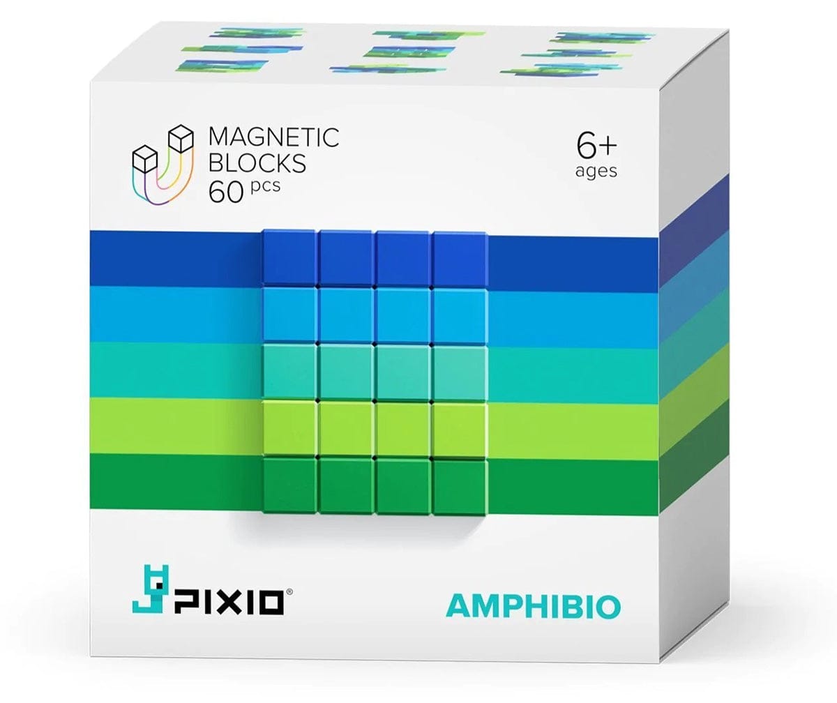 Ukidz PIXIO Abstract Series AMPHIBIO - 60 Magnetic Blocks in 5 Colors - 1020202