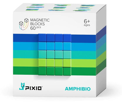 Ukidz PIXIO Abstract Series AMPHIBIO - 60 Magnetic Blocks in 5 Colors - 1020202