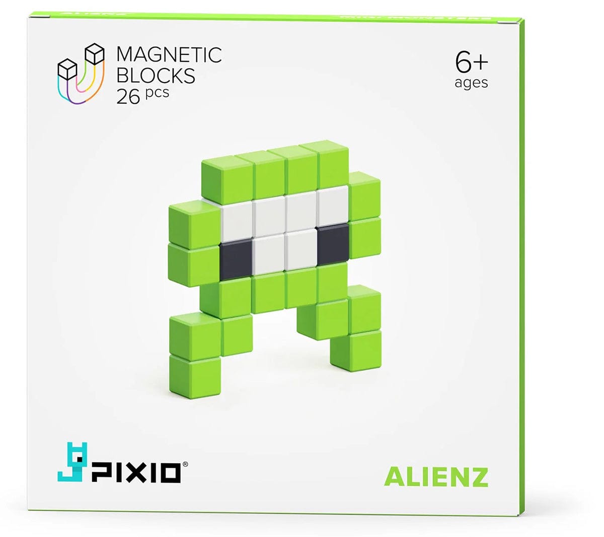 Ukidz PIXIO Mini Monster Alienz - 26 Magnetic Blocks in 3 Colors - 1050203