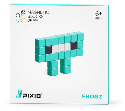 Ukidz PIXIO Mini Monster Frogz - 25 Magnetic Blocks in 3 Colors - 1050209