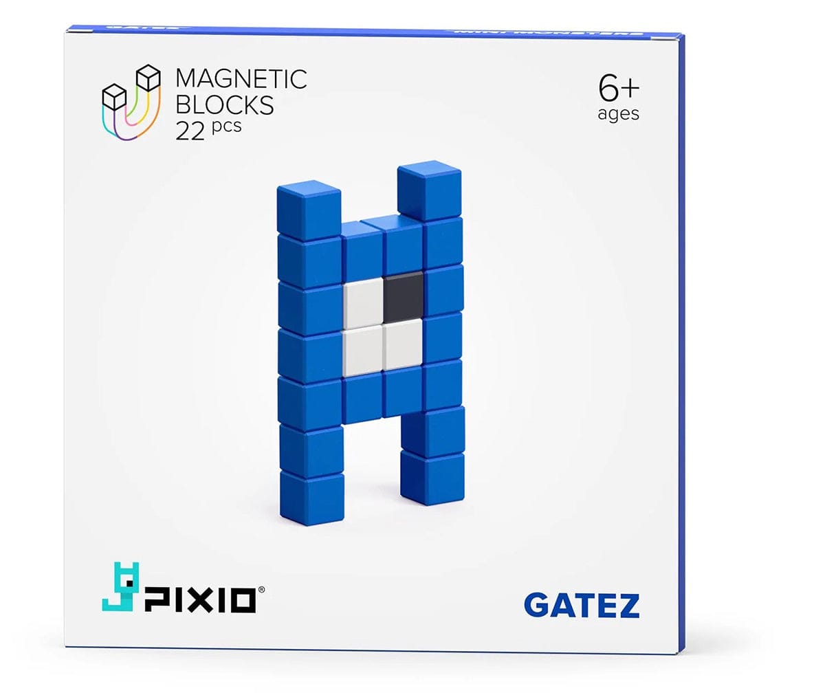 Ukidz PIXIO Mini Monster Gatez - 22 Magnetic Blocks in 3 Colors - 1050207