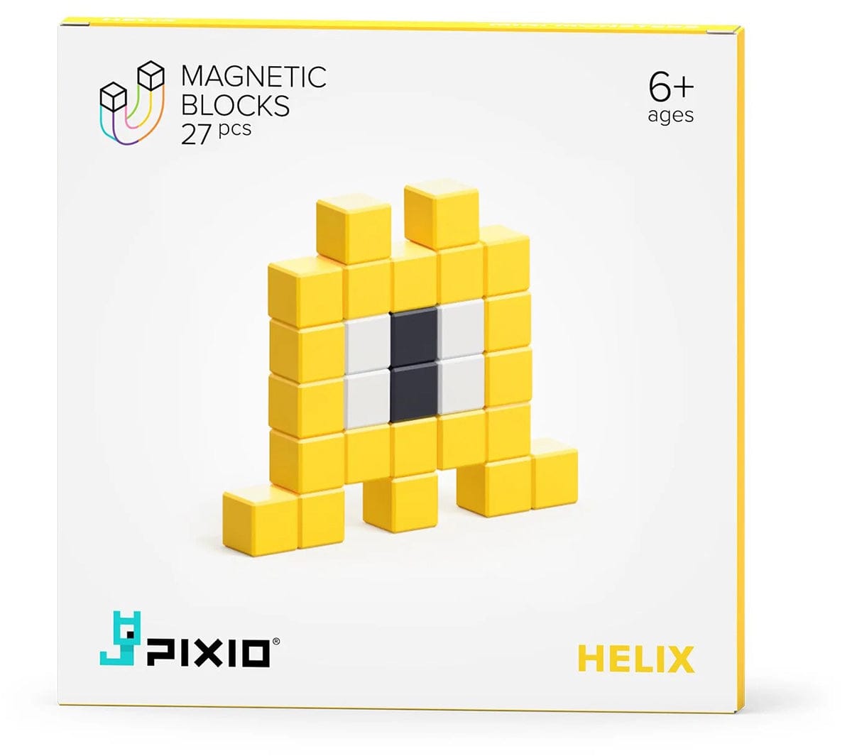 Ukidz PIXIO Mini Monster Helix - 27 Magnetic Blocks in 3 Colors - 1050205