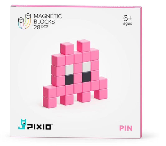 Ukidz PIXIO Mini Monster Pin - 28 Magnetic Blocks in 3 Colors - 1050201