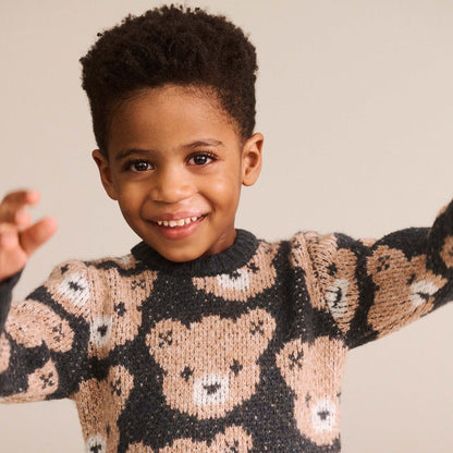 Huxbaby Soft Black Hux Sponge Pullover, 6-12M