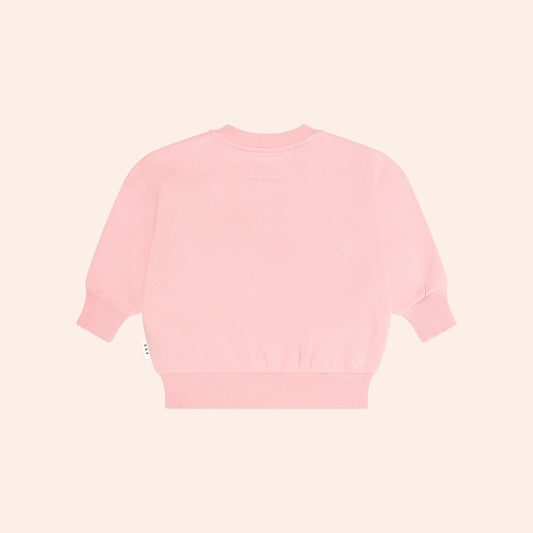 Huxbaby Furry Huxbear Sweatshirt – Vintage Pink, 3-6M