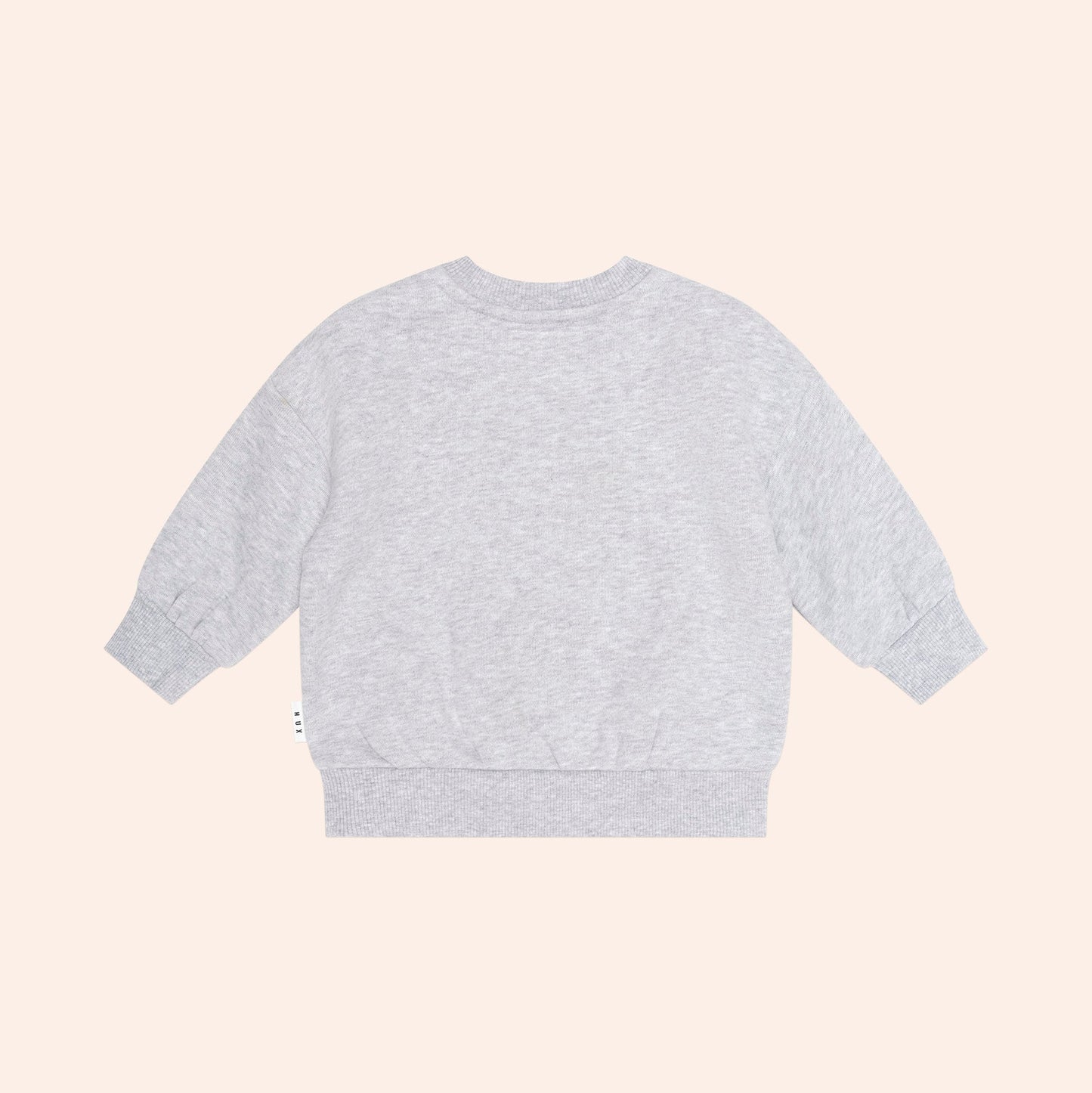 Huxbaby Furry Huxbear Sweatshirt – Grey Marle, 12-18M