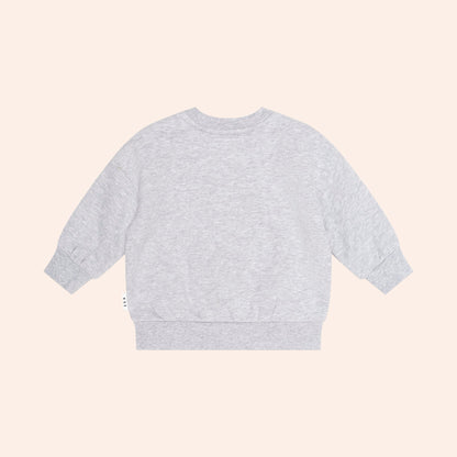 Huxbaby Furry Huxbear Sweatshirt – Grey Marle, 12-18M